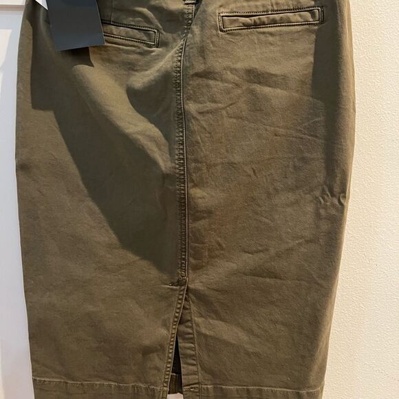 J Brand Womens Ani 7035B114 Midi Skirt Olive Drab Khaki 27 - Picture 8 of 16